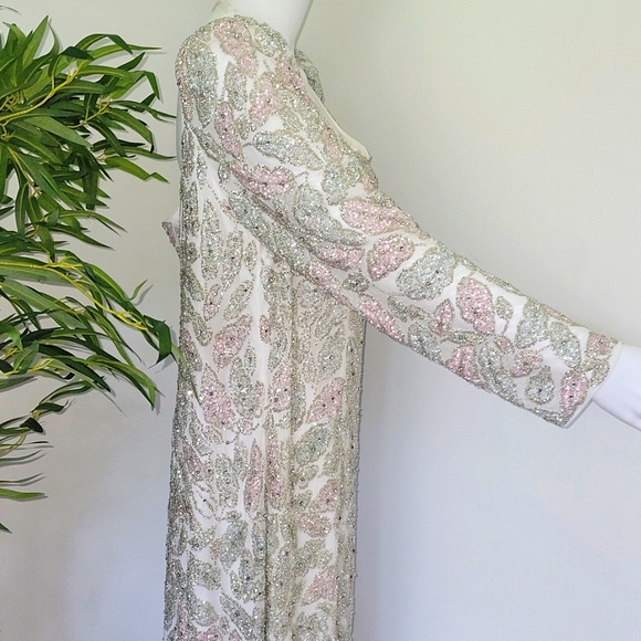 Mac Duggal 5424 Foliage Tea Length Column Dress - Picture 10 of 14